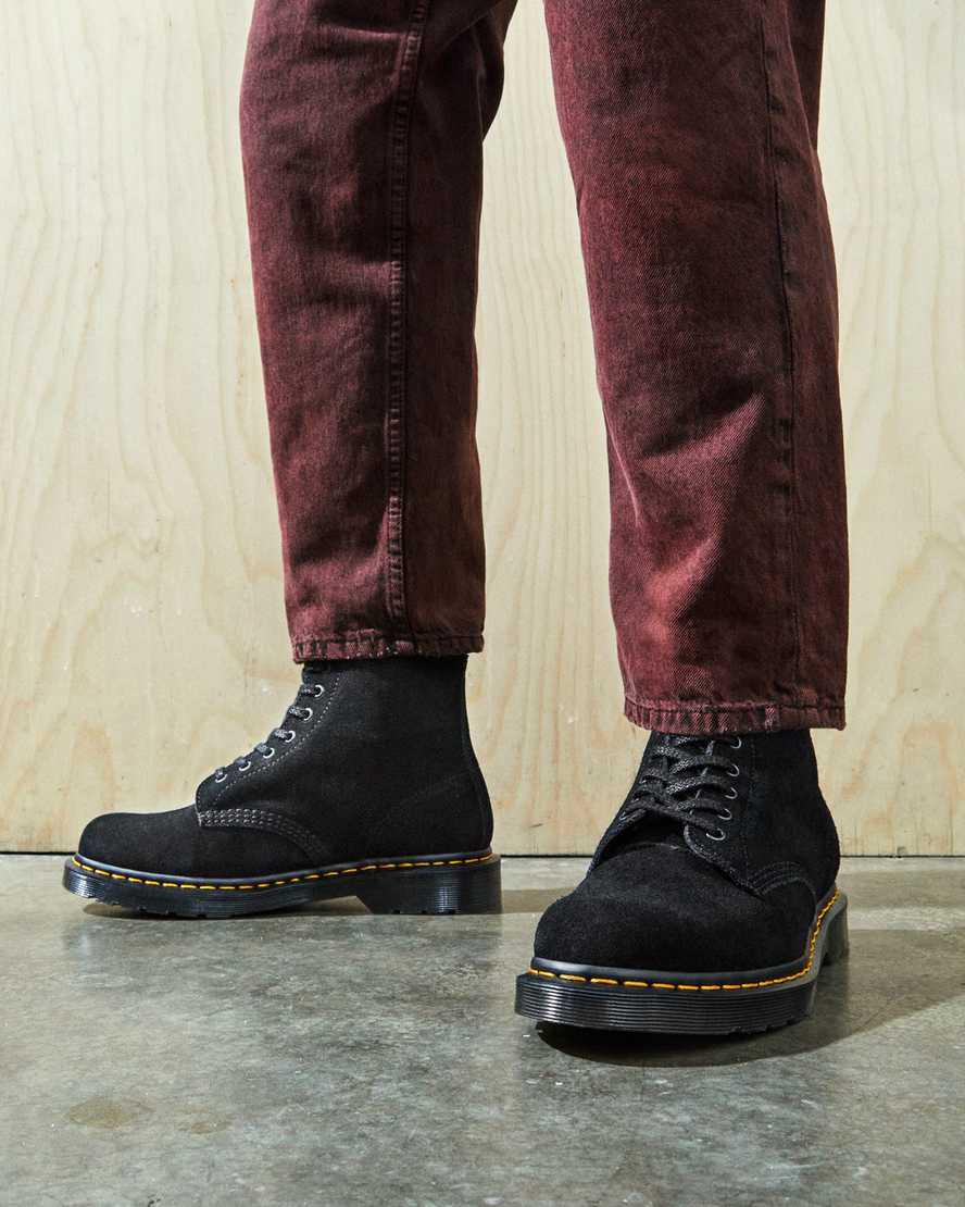 Botines Dr Martens 1460 Pascal Suede Lace Up  Mujer Negras  España |  47639-AOHY