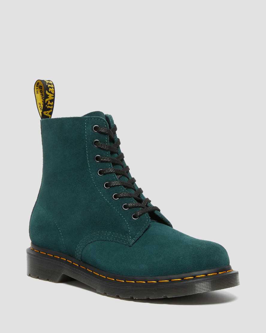 Botines Dr Martens 1460 Pascal Suede Lace Up  Mujer Verde  España |  83052-VEYI