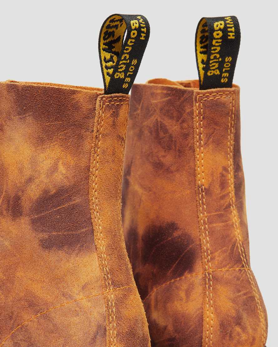 Botines Dr Martens 1460 Pascal Tie Dye Leather Lace Up Mujer Naranjas  España |  28739-KLSH