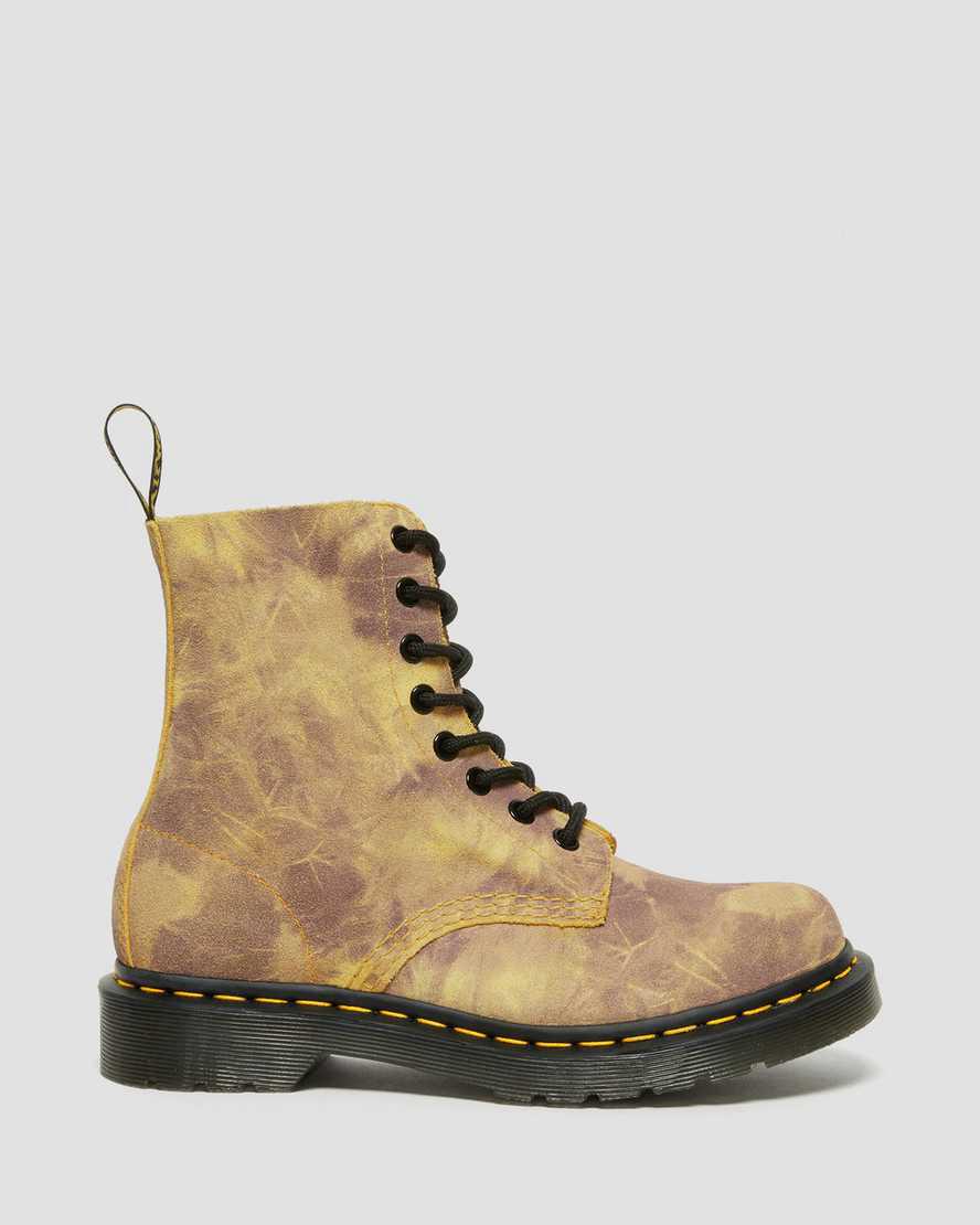 Botines Dr Martens 1460 Pascal Tie Dye Leather Lace Up Mujer Amarillo  España |  79618-ORKX