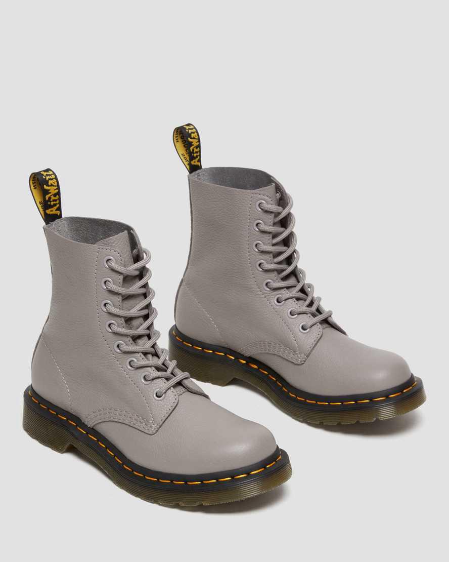 Botines Dr Martens 1460 Pascal Virginia Leather Mujer Gris  España |  45267-SNJD