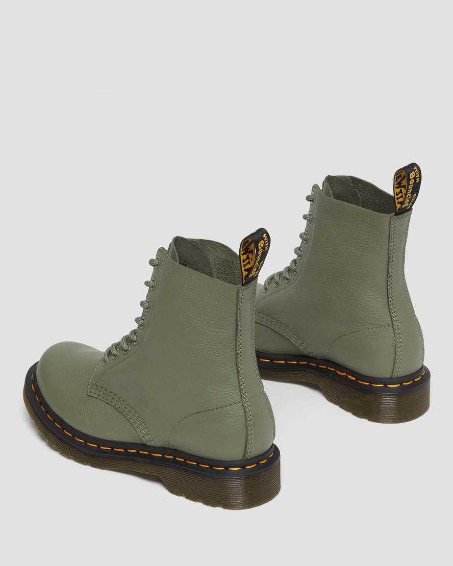 Botines Dr Martens 1460 Pascal Virginia Leather Mujer Kaki Verde  España |  69318-LRWT