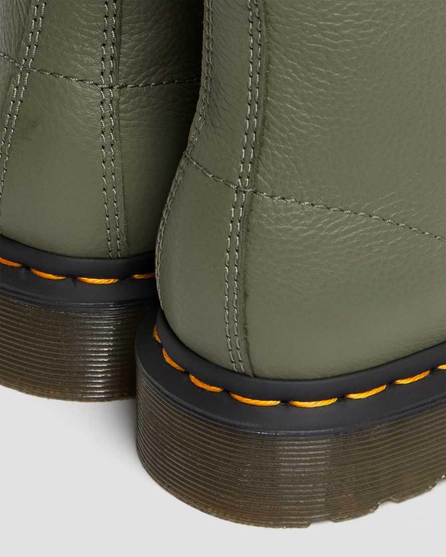 Botines Dr Martens 1460 Pascal Virginia Leather Mujer Kaki Verde  España |  69318-LRWT