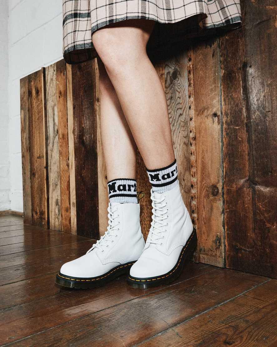 Botines Dr Martens 1460 Pascal Virginia Leather Mujer Blancas  España |  74691-HPDO