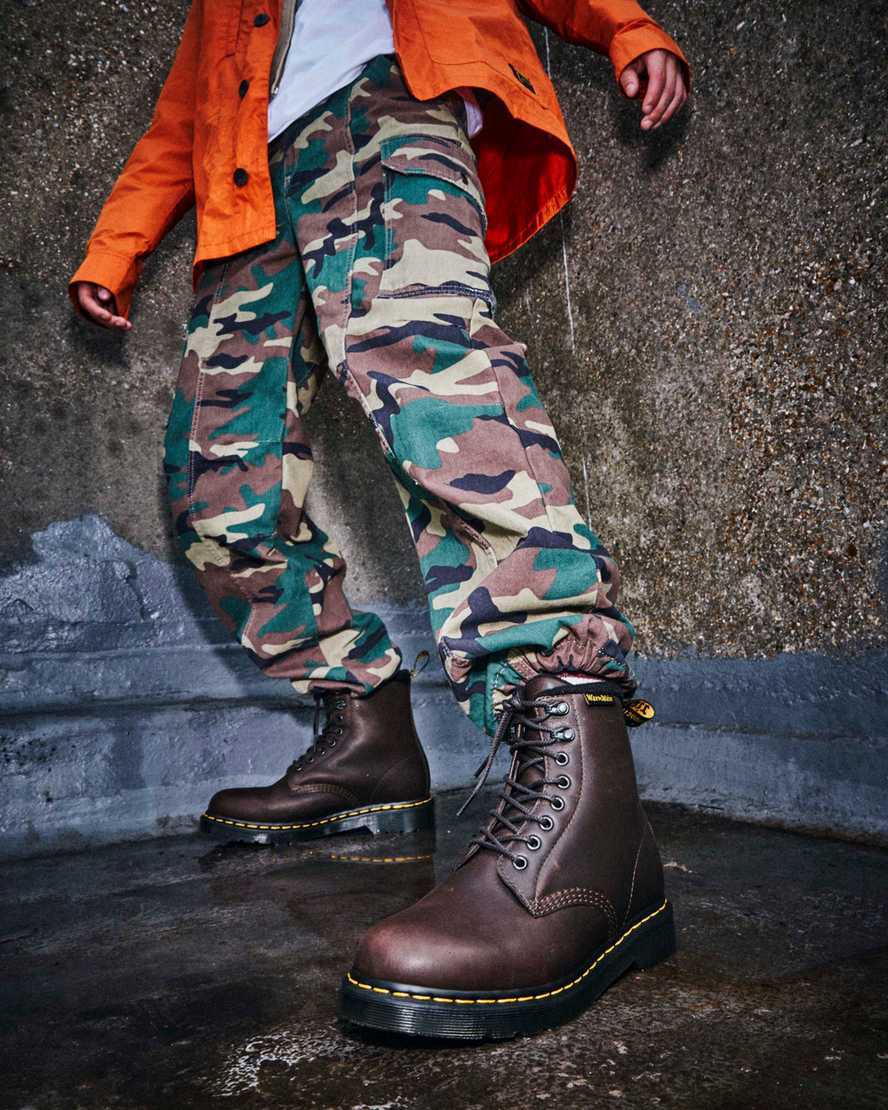 Botines Dr Martens 1460 Pascal Warmwair Leather Lace Up Hombre Marrones Oscuro  España |  51432-MFQZ