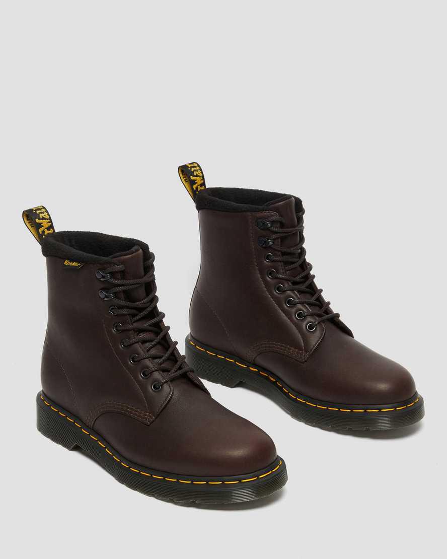 Botines Dr Martens 1460 Pascal Warmwair Leather Lace Up Mujer Marrones Oscuro  España |  81364-WRZK