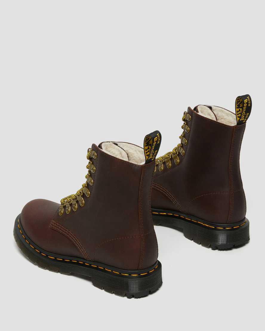 Botines Dr Martens 1460 Pascal Wintergrip Leather Lace Up Mujer Marrones  España |  90865-PTRZ