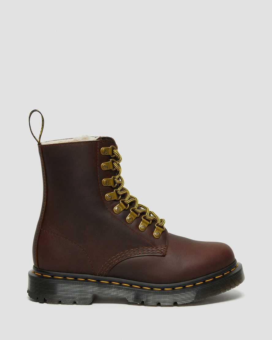 Botines Dr Martens 1460 Pascal Wintergrip Leather Lace Up Mujer Marrones  España |  90865-PTRZ