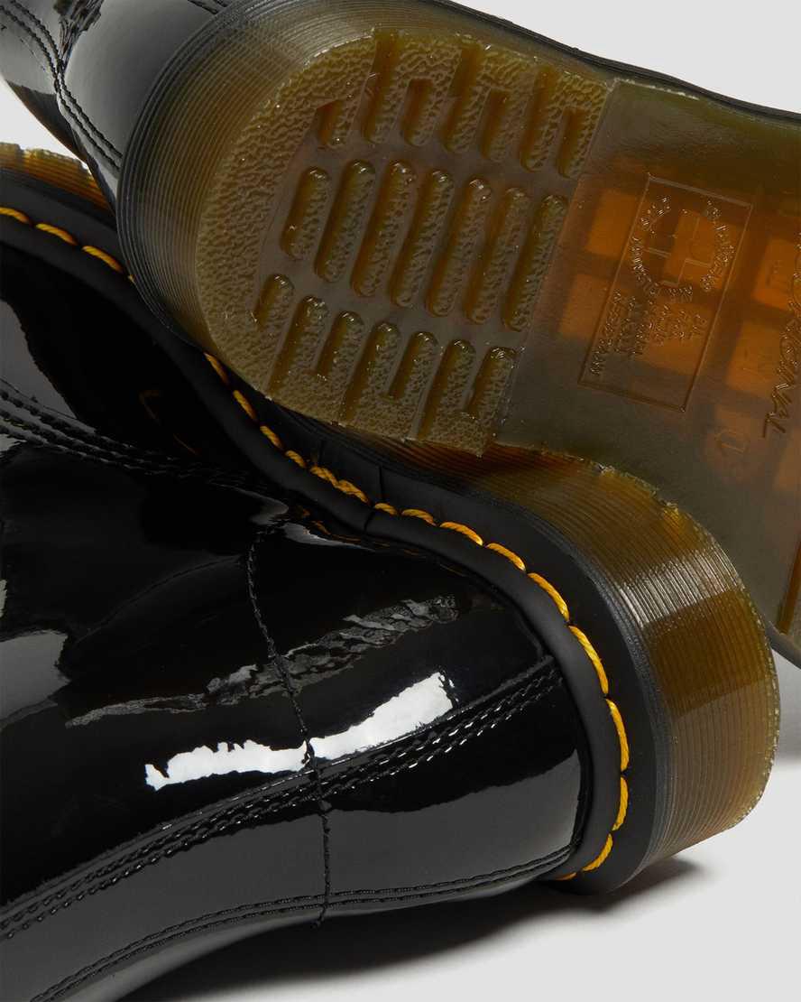 Botines Dr Martens 1460 Patent Leather Lace Up Mujer Negras  España |  49675-TCGI