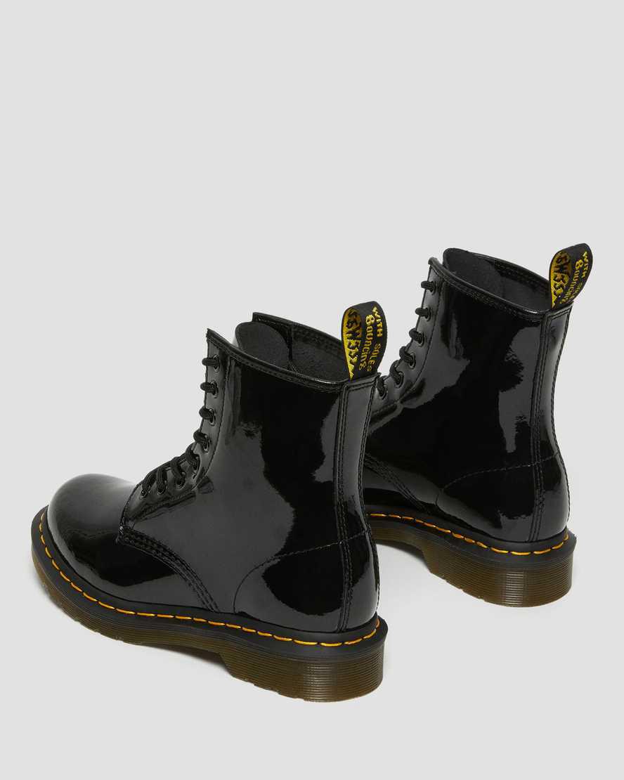 Botines Dr Martens 1460 Patent Leather Lace Up Mujer Negras  España |  49675-TCGI