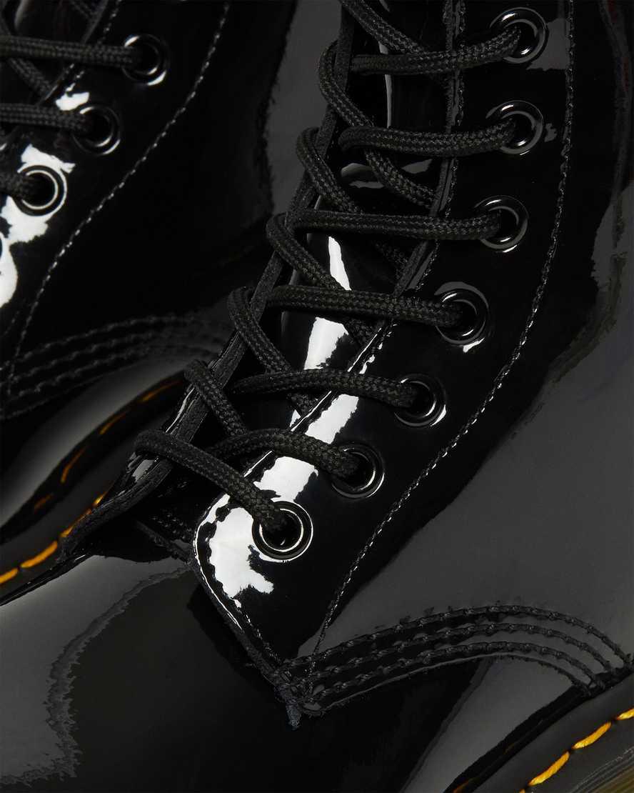Botines Dr Martens 1460 Patent Leather Lace Up Mujer Negras  España |  49675-TCGI