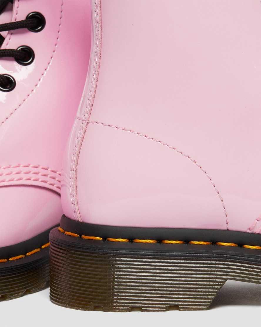 Botines Dr Martens 1460 Patent Leather Lace Up Mujer Rosas  España |  91425-YGPU