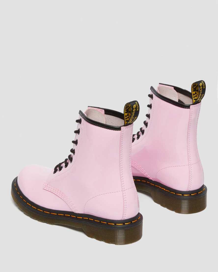 Botines Dr Martens 1460 Patent Leather Lace Up Mujer Rosas  España |  91425-YGPU