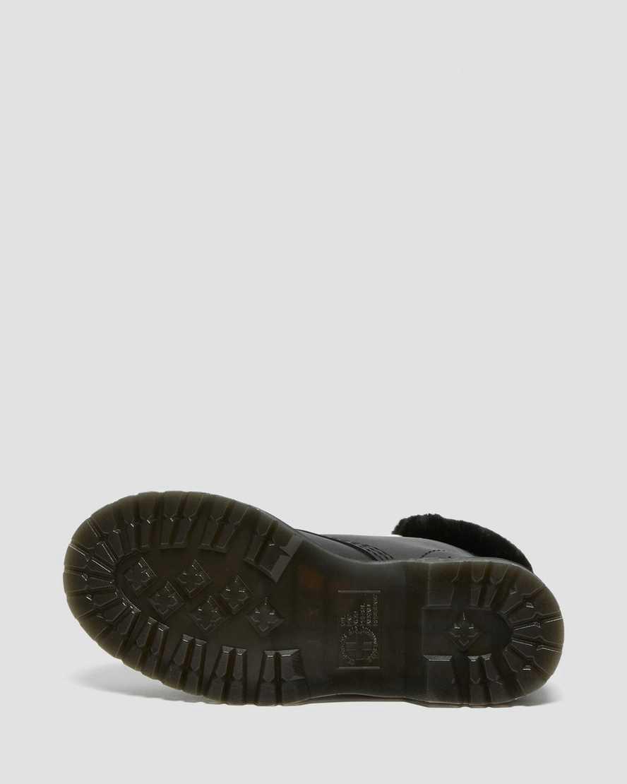 Botines Dr Martens 1460 Serena Collar Faux Fur Lined Lace Up Mujer Negras  España |  67438-VLAM