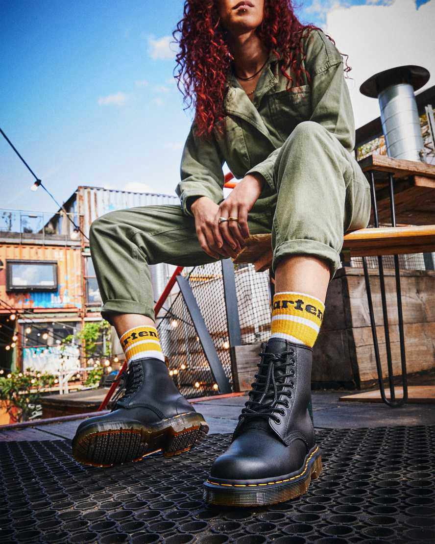 Botines Dr Martens 1460 Slip Resistant Leather Lace Up Hombre Negras  España |  57394-RGTL