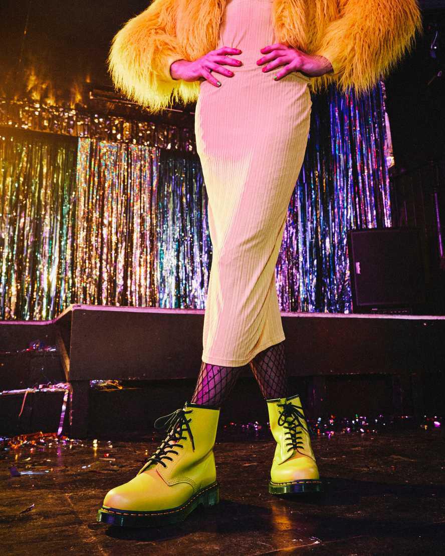 Botines Dr Martens 1460 Smooth Leather Lace Up Mujer Amarillo  España |  05267-BYVD
