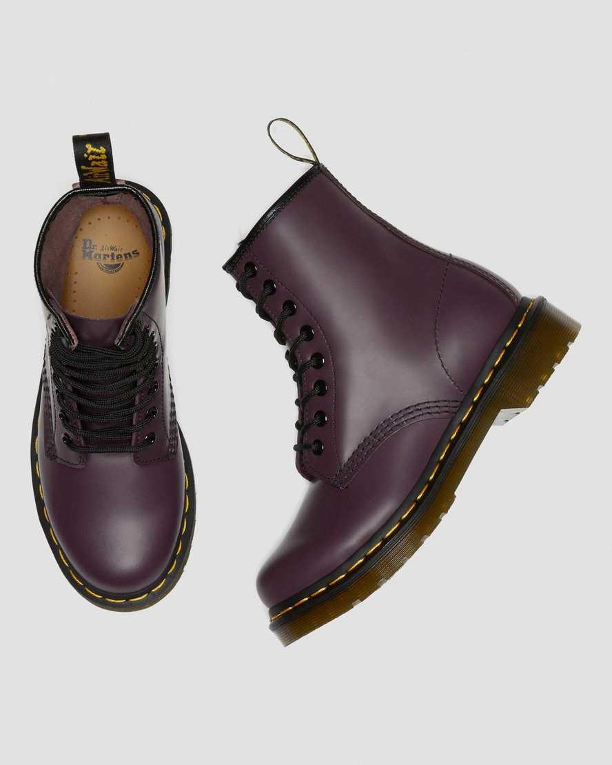 Botines Dr Martens 1460 Smooth Leather Lace Up Mujer Moradas  España |  15409-YEMN