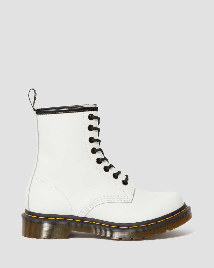 Botines Dr Martens 1460 Smooth Leather Lace Up Mujer Blancas  España |  19345-NMXI
