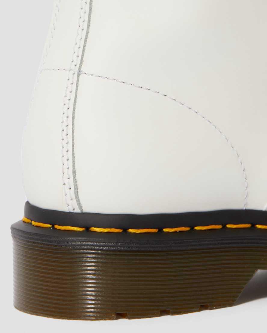 Botines Dr Martens 1460 Smooth Leather Lace Up Mujer Blancas  España |  19345-NMXI