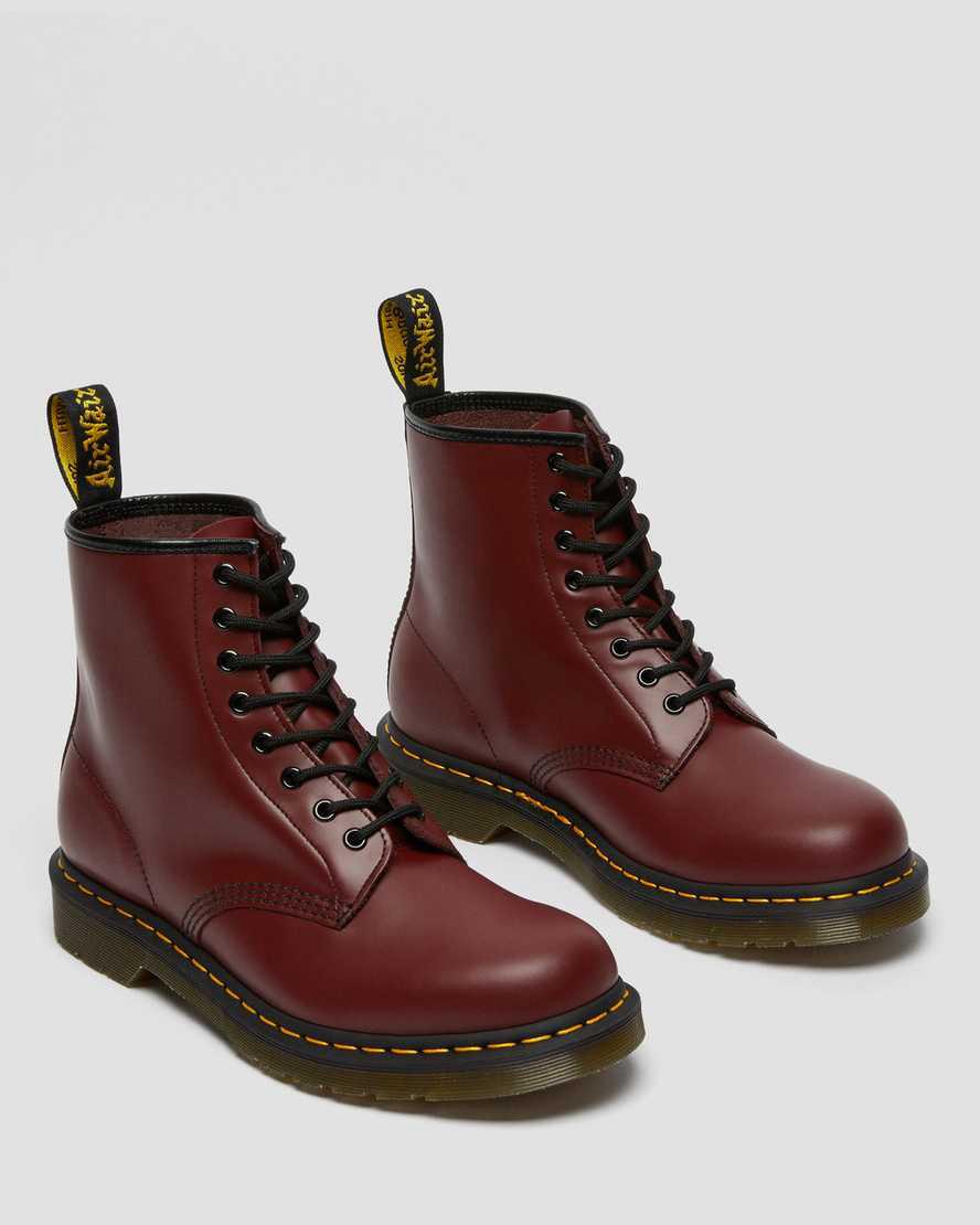 Botines Dr Martens 1460 Smooth Leather Lace Up Hombre Rojas  España |  19758-SXPG