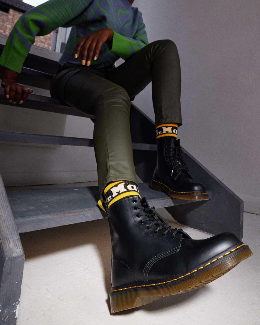 Botines Dr Martens 1460 Smooth Leather Lace Up Hombre Negras  España |  30582-CLPN