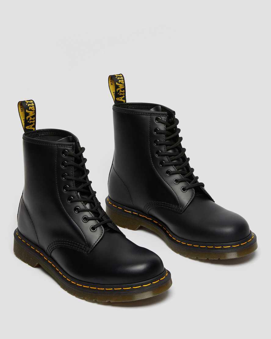 Botines Dr Martens 1460 Smooth Leather Lace Up Hombre Negras  España |  30582-CLPN