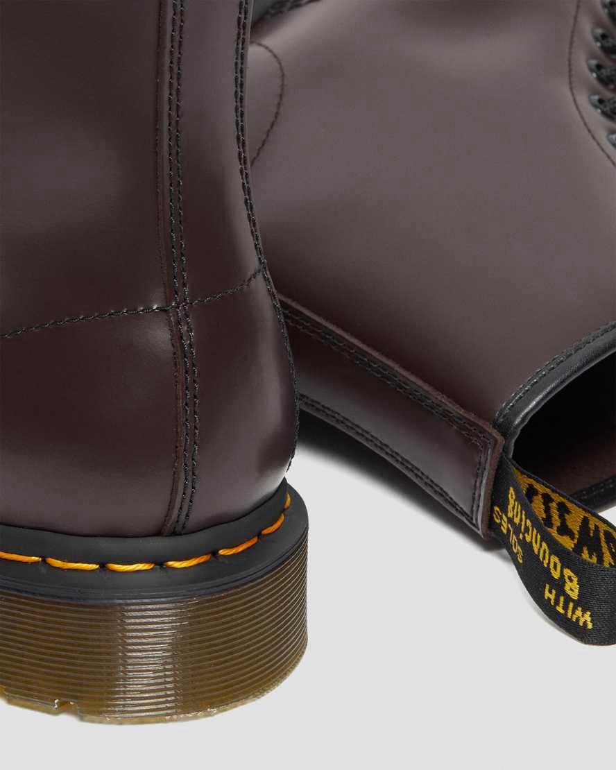 Botines Dr Martens 1460 Smooth Leather Lace Up Mujer Burdeos  España |  42681-GZAP