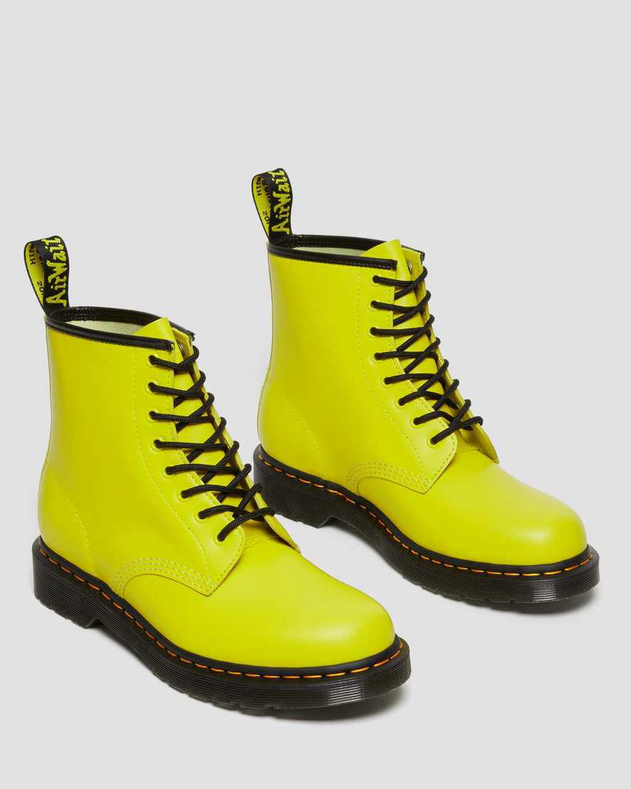 Botines Dr Martens 1460 Smooth Leather Lace Up Hombre Amarillo  España |  54830-JVUD