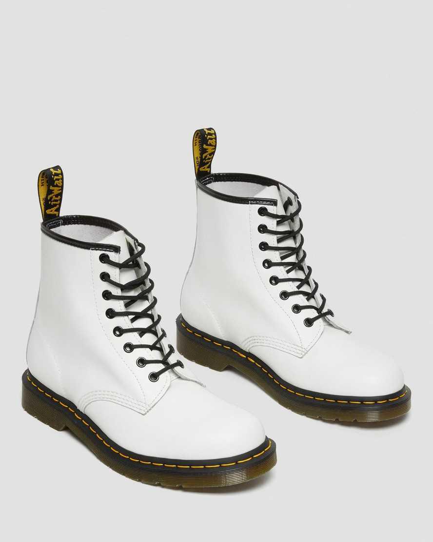 Botines Dr Martens 1460 Smooth Leather Lace Up Hombre Blancas  España |  79506-DSTE