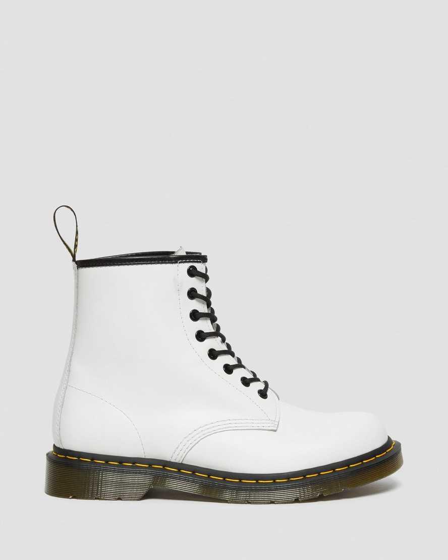 Botines Dr Martens 1460 Smooth Leather Lace Up Hombre Blancas  España |  79506-DSTE