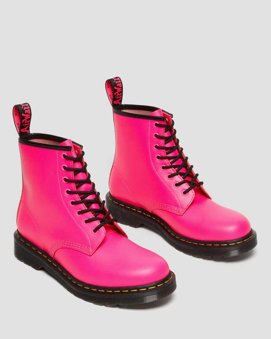 Botines Dr Martens 1460 Smooth Leather Lace Up Hombre Rosas  España |  89532-CUHY