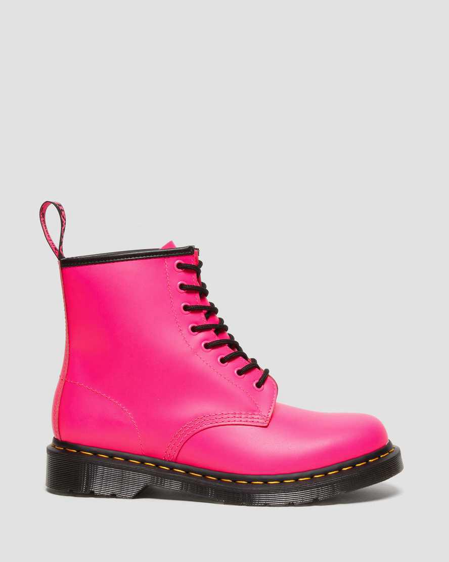 Botines Dr Martens 1460 Smooth Leather Lace Up Hombre Rosas  España |  89532-CUHY