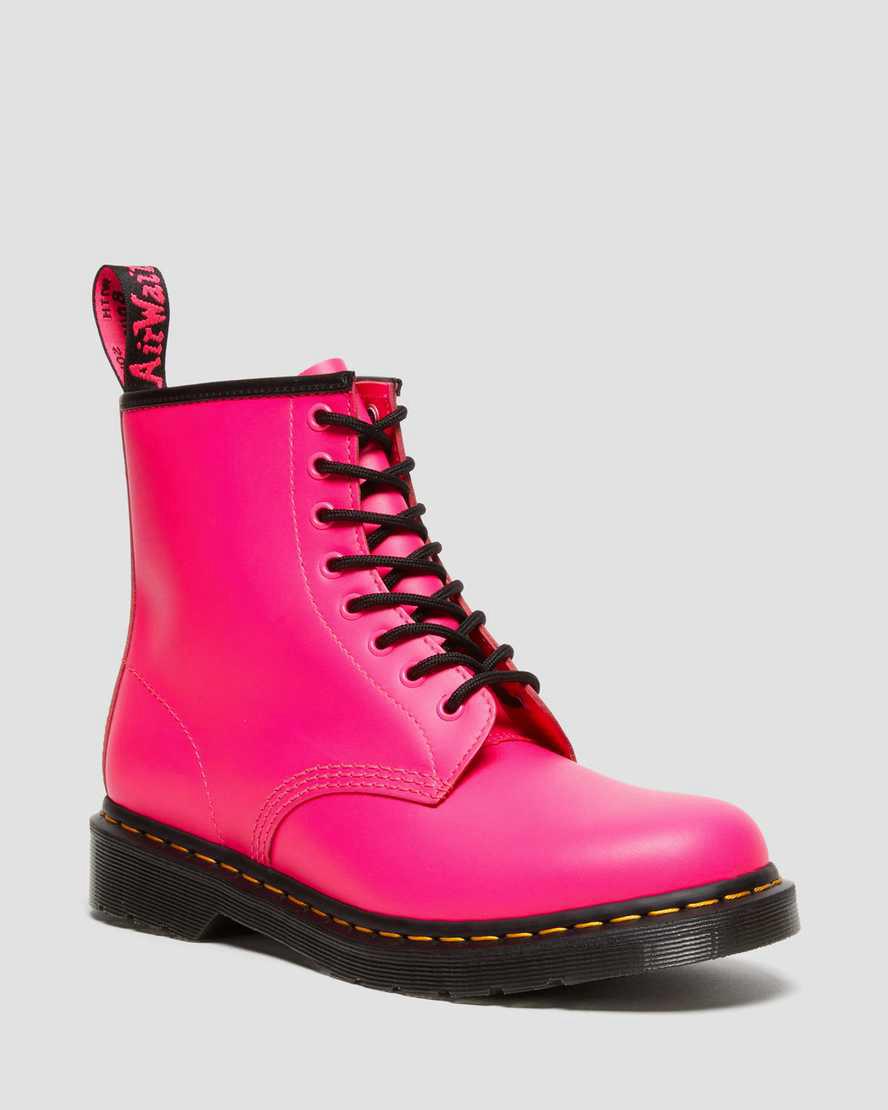 Botines Dr Martens 1460 Smooth Leather Lace Up Hombre Rosas  España |  89532-CUHY