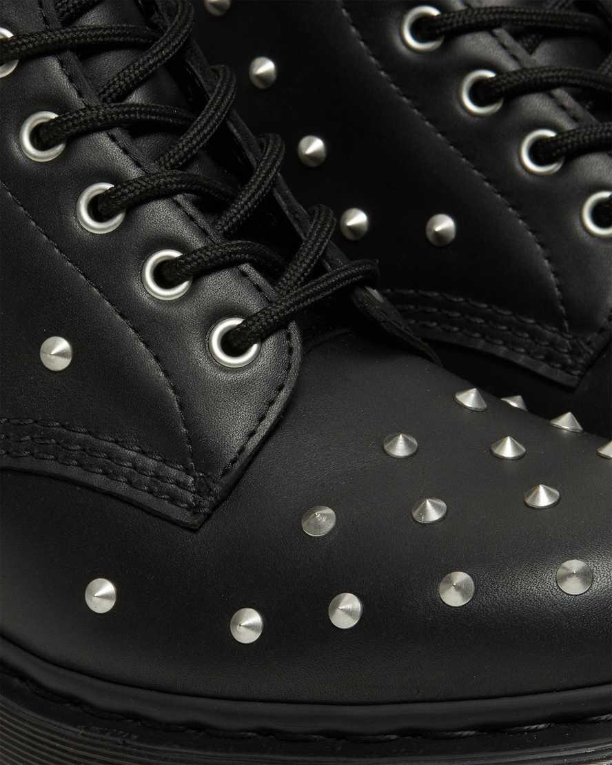 Botines Dr Martens 1460 Stud Wanama Leather Lace Up Hombre Negras  España |  37021-GVPF