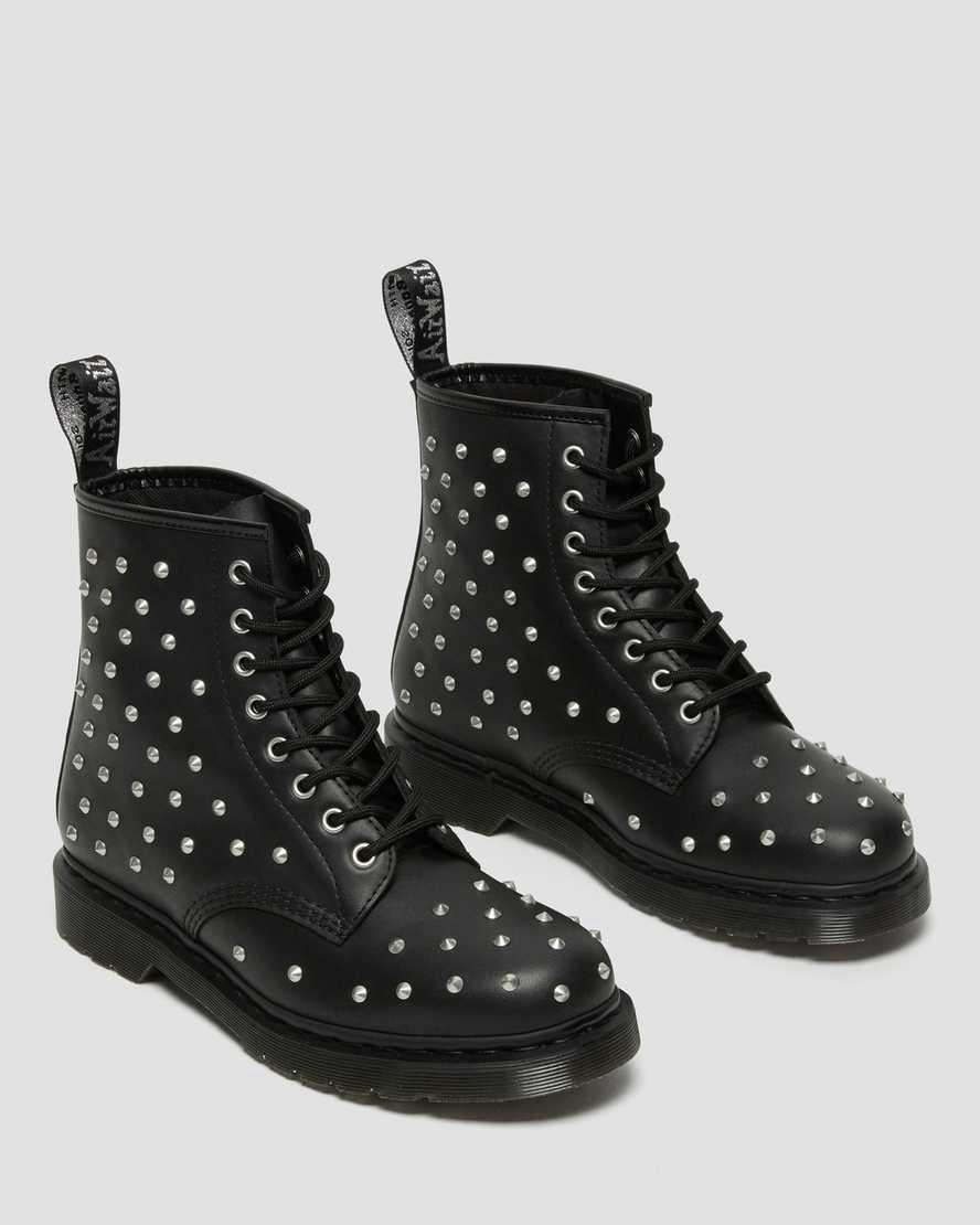 Botines Dr Martens 1460 Stud Wanama Leather Lace Up Hombre Negras  España |  37021-GVPF