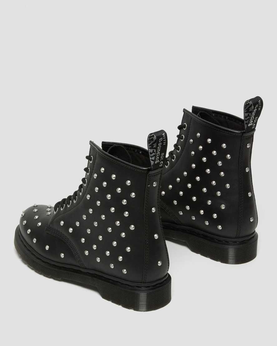Botines Dr Martens 1460 Stud Wanama Leather Lace Up Hombre Negras  España |  37021-GVPF