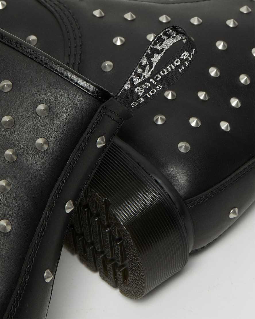 Botines Dr Martens 1460 Stud Wanama Leather Lace Up Hombre Negras  España |  37021-GVPF