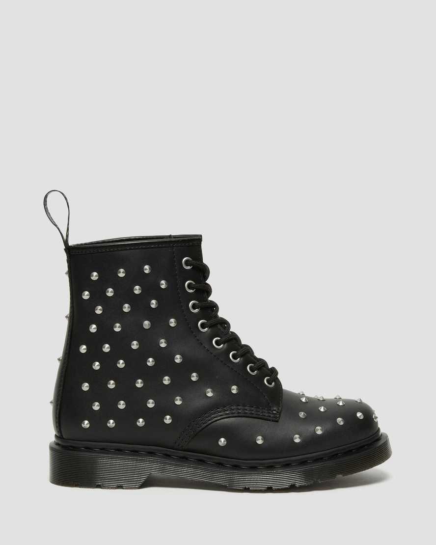 Botines Dr Martens 1460 Stud Wanama Leather Lace Up Mujer Negras  España |  47685-YWSE