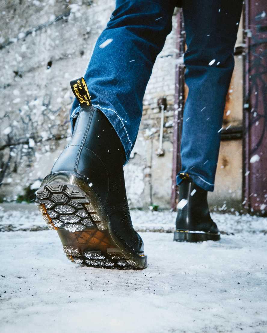 Botines Dr Martens 1460 Wintergrip Leather Lace Up Hombre Negras  España |  87635-GSBZ