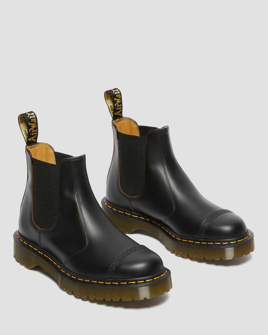 Botines Dr Martens 2976 Bex Made in England Toe Cap Chelsea Hombre Negras  España |  40625-WFLS