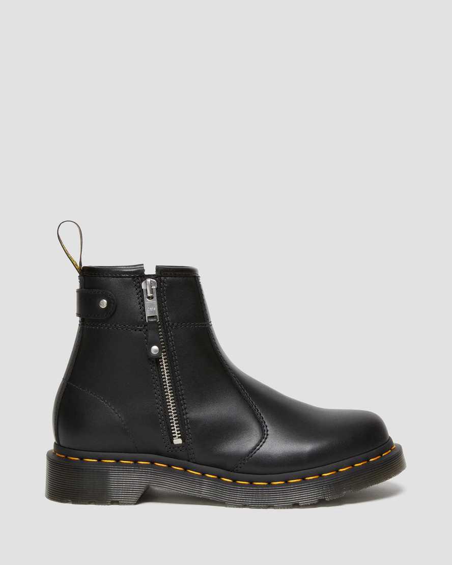 Botines Dr Martens 2976 Double Zip Leather Chelsea Mujer Negras  España |  23190-BYLA