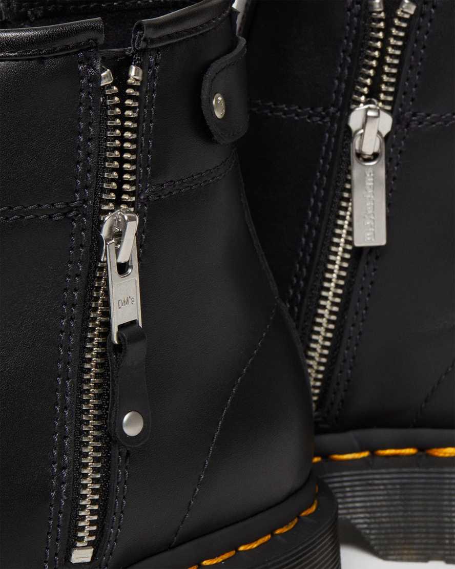 Botines Dr Martens 2976 Double Zip Leather Chelsea Mujer Negras  España |  23190-BYLA