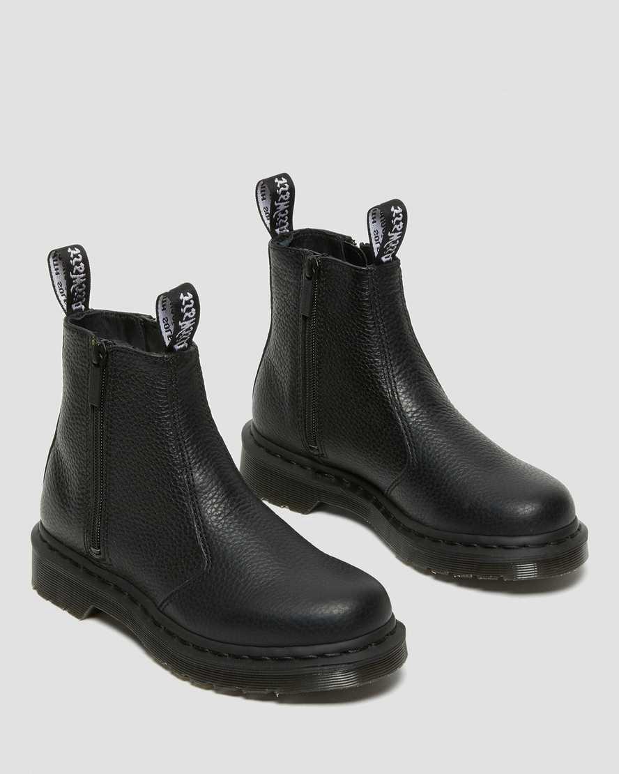 Botines Dr Martens 2976 Leather Zipper Chelsea Mujer Negras  España |  45169-IOFJ