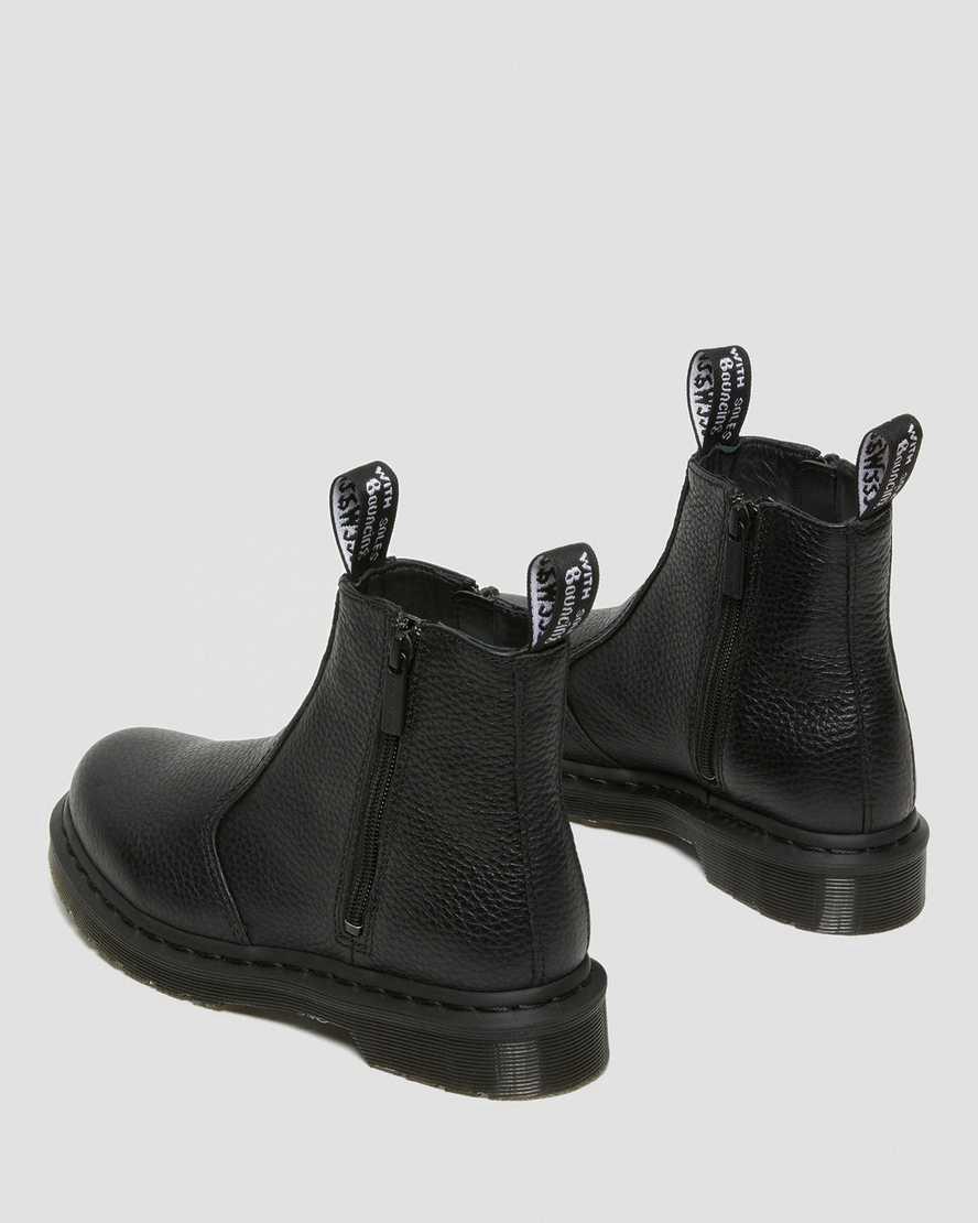 Botines Dr Martens 2976 Leather Zipper Chelsea Mujer Negras  España |  45169-IOFJ