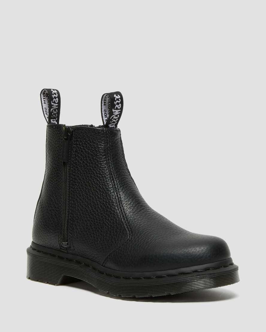 Botines Dr Martens 2976 Leather Zipper Chelsea Mujer Negras  España |  45169-IOFJ