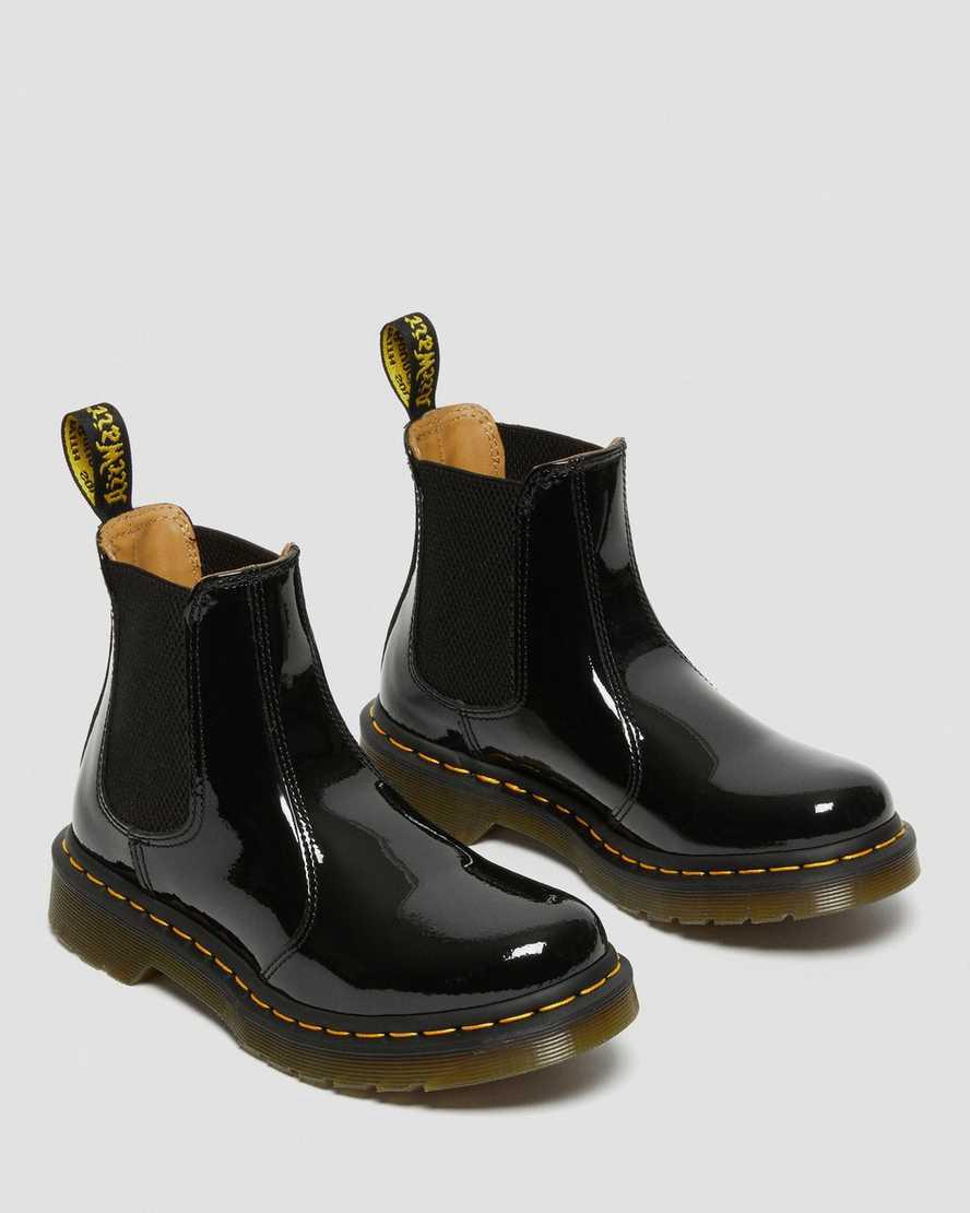 Botines Dr Martens 2976 Patent Leather Chelsea Mujer Negras  España |  50129-UXEP