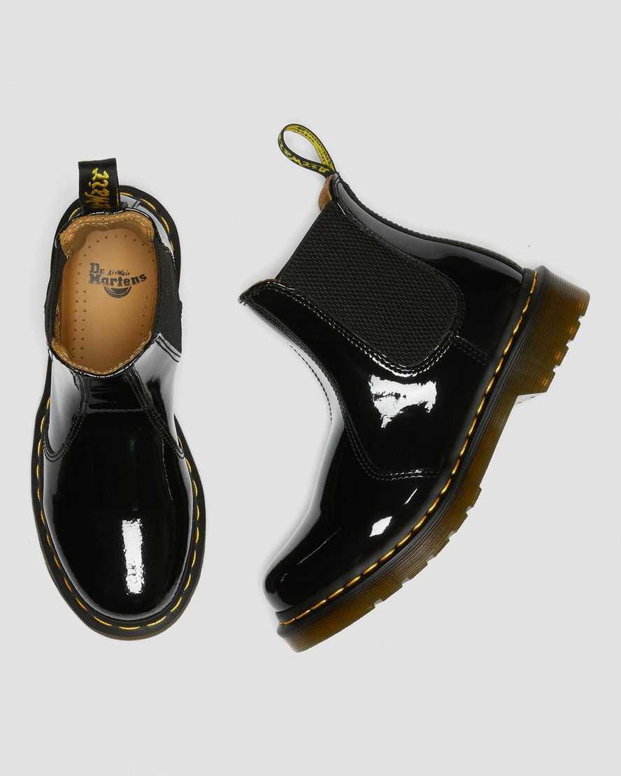 Botines Dr Martens 2976 Patent Leather Chelsea Mujer Negras  España |  50129-UXEP
