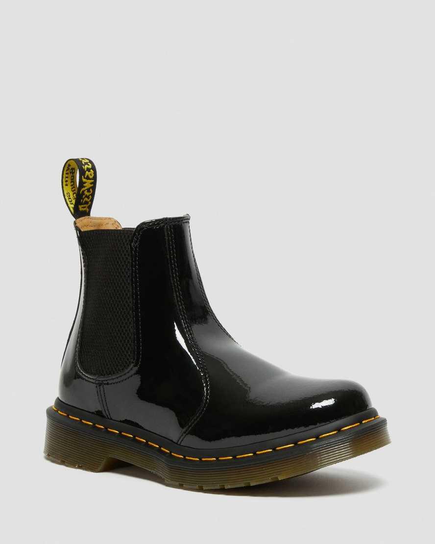 Botines Dr Martens 2976 Patent Leather Chelsea Mujer Negras  España |  50129-UXEP