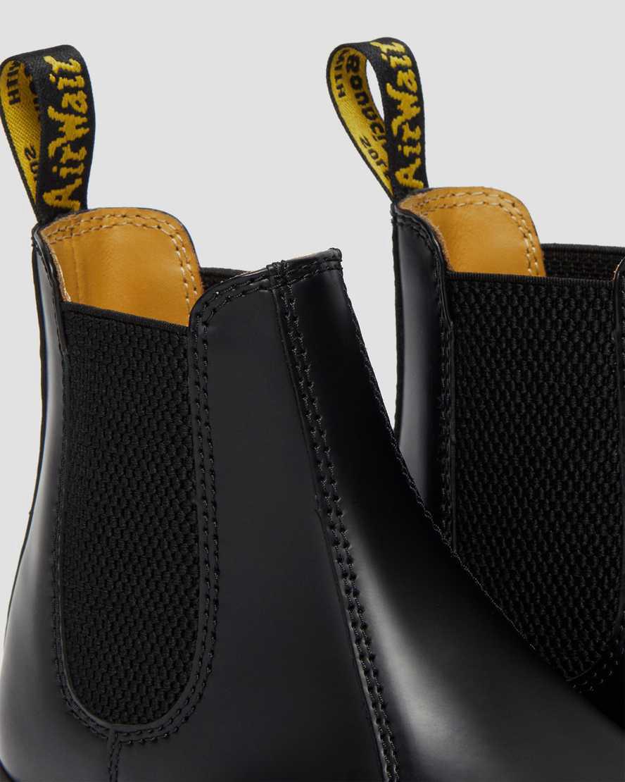 Botines Dr Martens 2976 Smooth Leather Chelsea Mujer Negras  España |  35461-MNPX