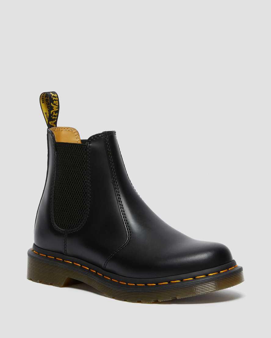 Botines Dr Martens 2976 Smooth Leather Chelsea Mujer Negras  España |  35461-MNPX